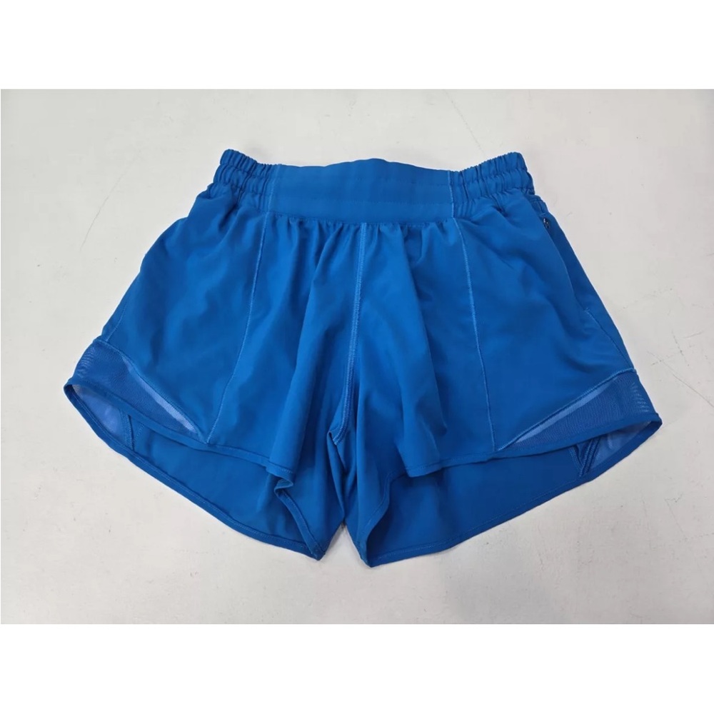 Lululemon Hotty Hot Low Rise Lined Short 4” Blazer Blue Tone Size 4 Womens